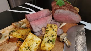 Recette d'un délicieux rôti de bœuf , avec sa pomme de terre fondante  Repas complet!