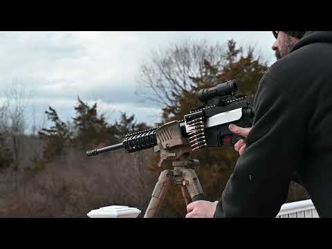 Lima Six Belt Fed AR15 Test Fire Left Side