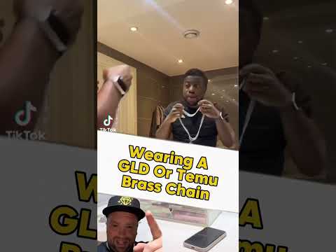 Wearing A GLD or Temu Brass Chain Review- 🤭#labgrowndiamonds #chain #diamonds #moissanite