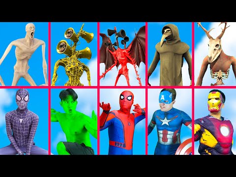 SuperHeros Vs Team Big Monster, Siren Head - BigGreenTV