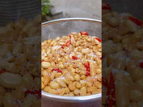 FRYING SKINLESS PEANUTS WITH LOTS OF CHILLI AND CRISPY GARLIC #springonshorts