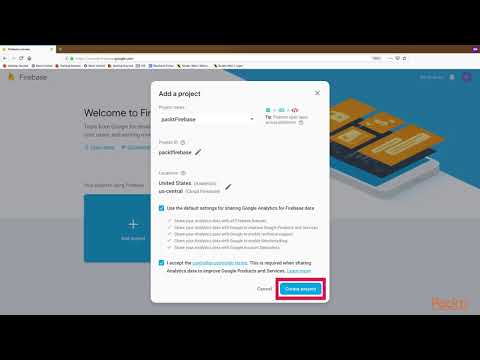 Firebase Application Development Projects Creating the Project | packtpub com
