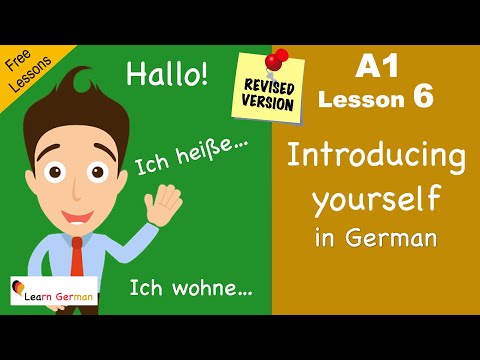 A1 - Lesson 6 | sich vorstellen | introducing yourself in German | Learn German