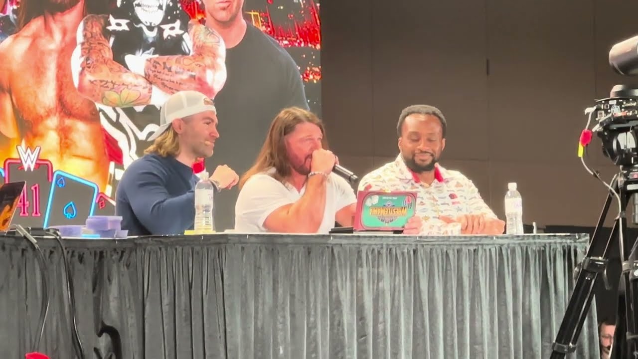 AJ Styles' Spot-On Vince McMahon Impression | WWE Wrestlemania World Panel