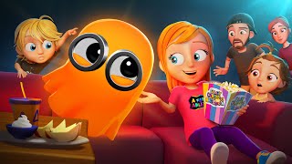 RAiNBOW GHOSTS MOViE with ORANGE!!  Adley &amp; Niko setup a Family Party but a ghost opens The Portal