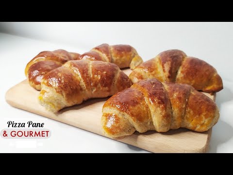 CORNETTI BRIOCHE INTEGRALI AL MIELE - RICETTA SEMPLICE E VELOCE
