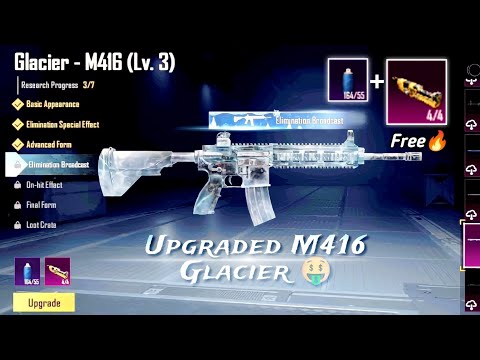 Finally Upgraded My M416 Glacier🤑|M416 Glacier Upgraded To Level 4 🔥|