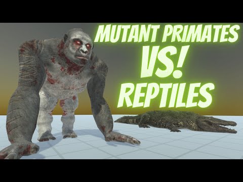 MUTANT PRIMATES vs. REPTILES - Animal Revolt Battle Simulator