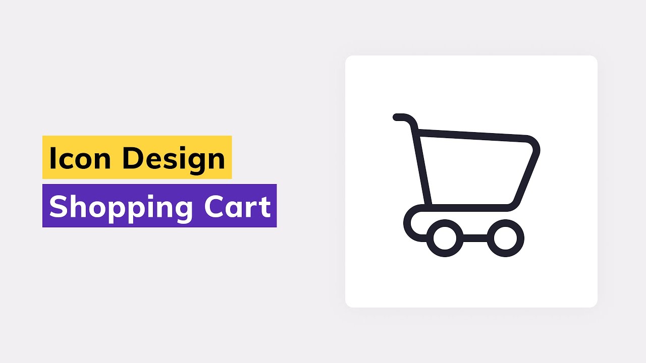 How to create a cart icon | Tutorial | Icon design