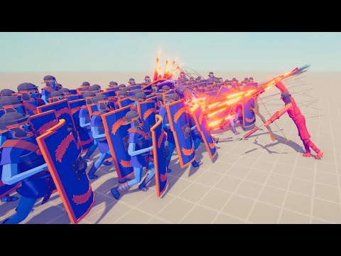FIREWORK ARCHER GOD vs SHIELD WALL - Totally Accurate Battle Simulator TABS