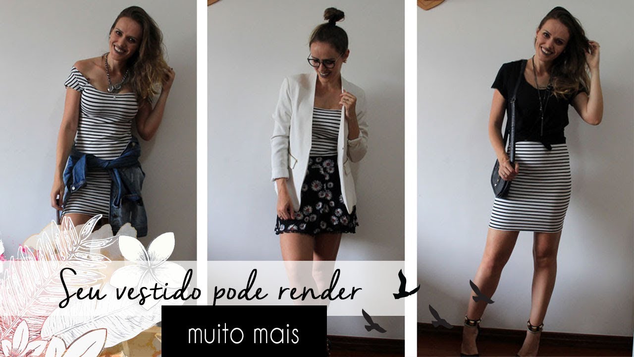 Como usar vestido listrado: uma peça, três looks