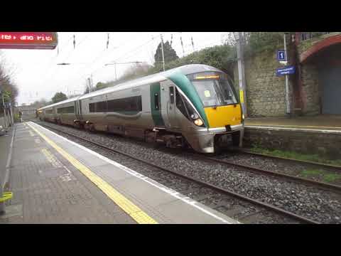 Irish Rail 22000 class Intercity train passing through Glenageary station, Co Dublin