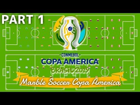 Marble Soccer Copa America Brazil 2019 - Part 1 (Groups) | Bouncy Marble