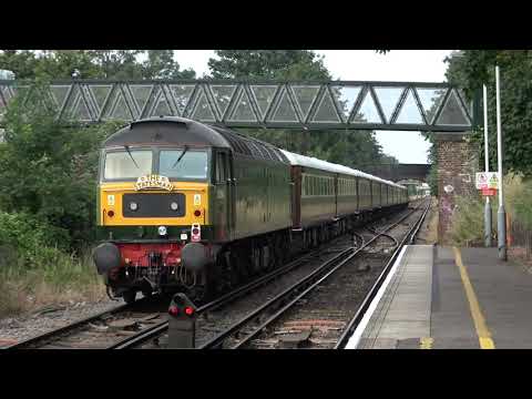 British Rail 47614 and British Railways D1944 passing Hounslow