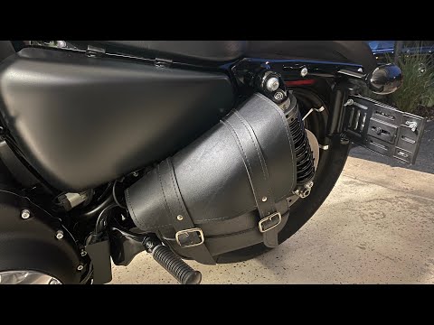 How to install swing arm bag on a motorcycle