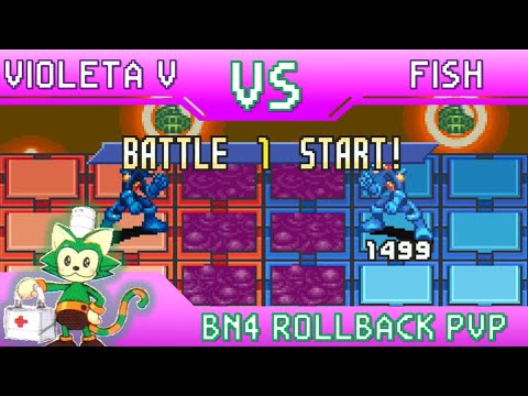 [MMBN4 PvP] - Violeta Volnutt (Red Sun) VS  FISH (Blue Moon)