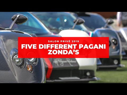 Five different Pagani Zonda’s at Salon Privé 2019
