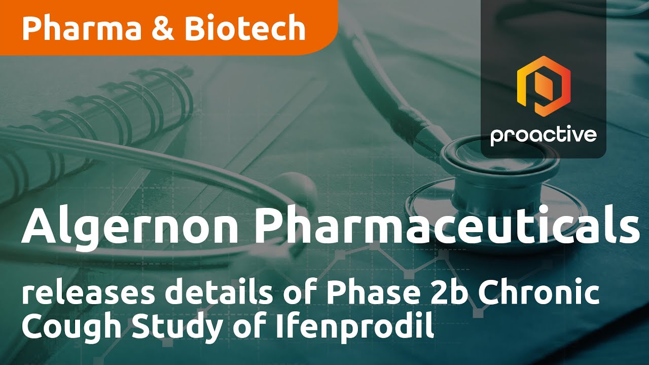 Algernon Pharmaceuticals releases details of Phase 2b Chronic Cough Study of Ifenprodil