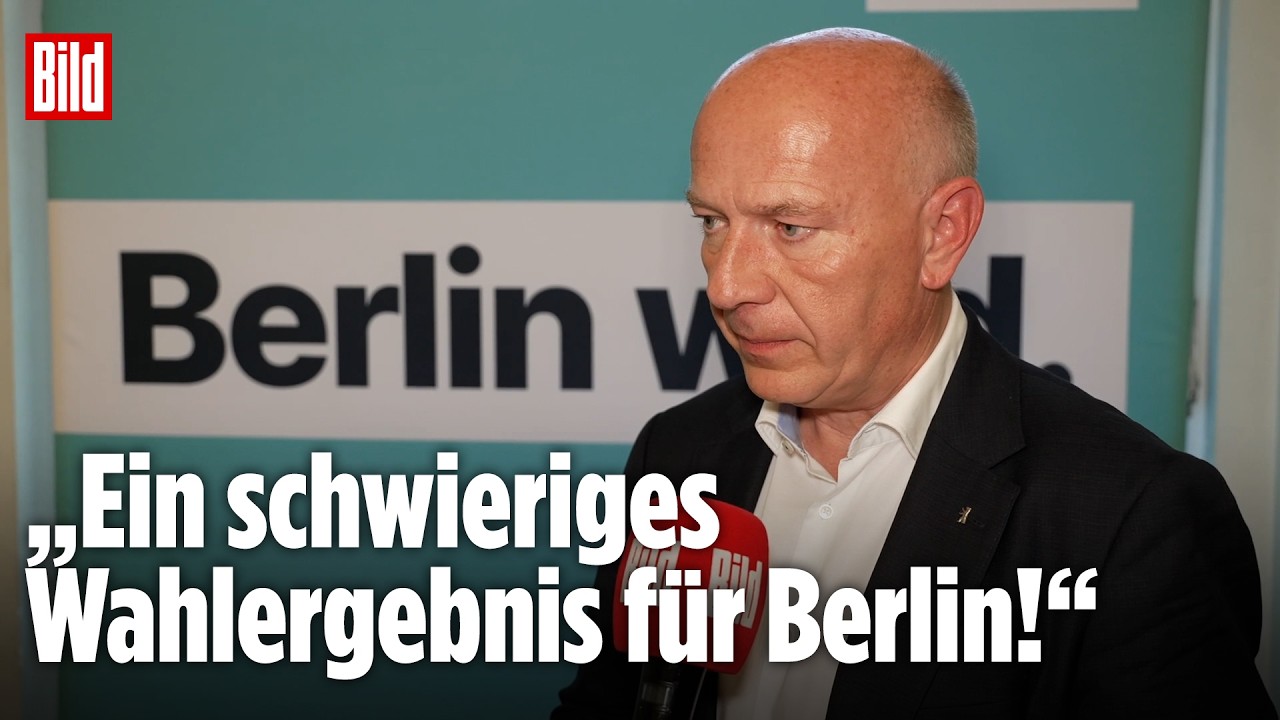 Klatsche für die CDU: „Hat uns hart getroffen“ Kai Wegner zum bitteren Wahl-Ergebnis in Berlin!