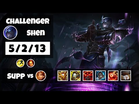 Shen vs Leona KOREAN Challenger SUPPORT (5/2/13) - v11.18