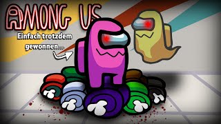 Sie wurde ERSTE RUNDE rausgevoted aber ICH GEWANN trotzdem! || Among Us
