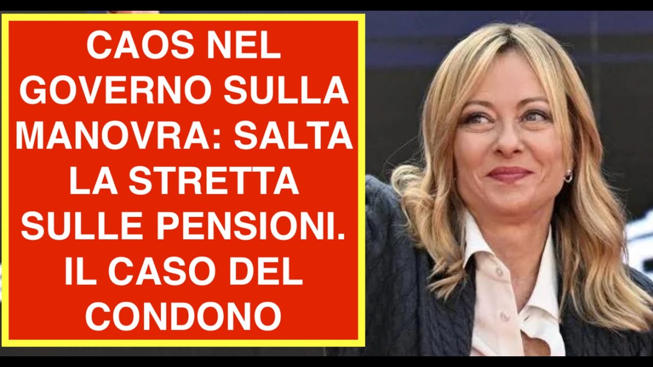 GIORGETTI: "NON MI DIMETTO" CAOS NEL GOVERNO SULLA MANOVRA: SALTA LA STRETTA SULLE PENSIONI.