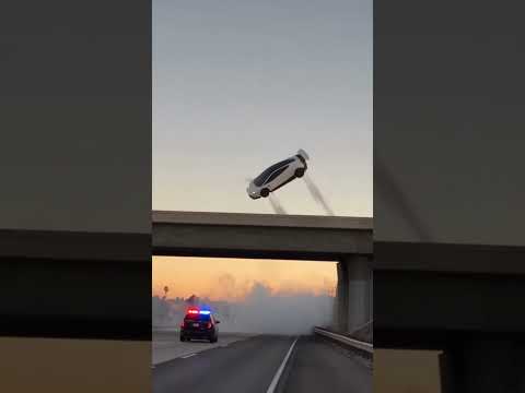 POLICE CHASE A FLYING TESLA 🤯