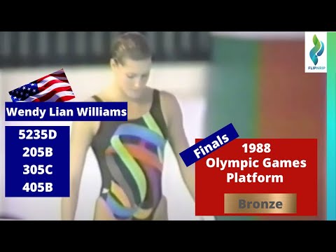 1988 Wendy Williams - Team USA -  Platform Diving Finals - Olympic Games