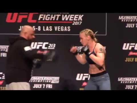 Valentina Shevchenko puts on an outstanding open workout ahead of her title fight at UFC 213