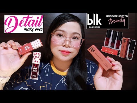 NEW Detail Makeover Lip Ink VS New BLK Cosmetics Lip & Cheek Tint (Swatches + Review) Video