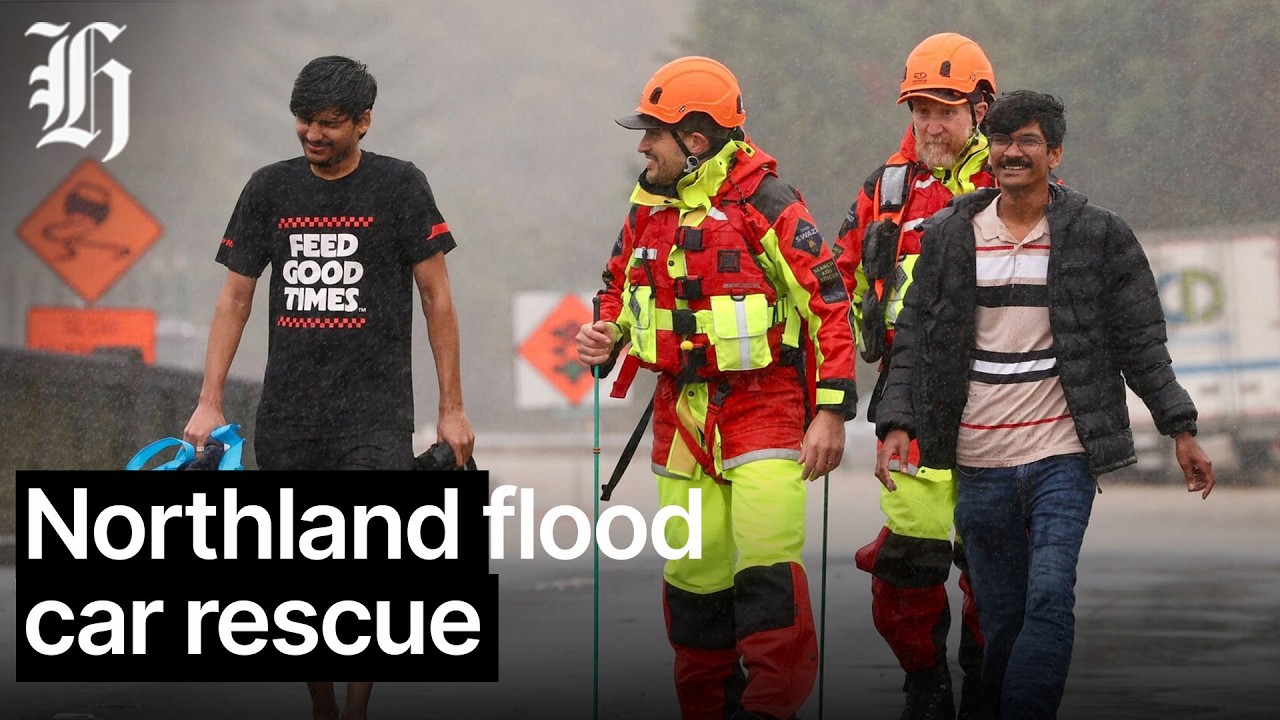 Two rescued from car in Northland flood | Ryan Bridge TODAY