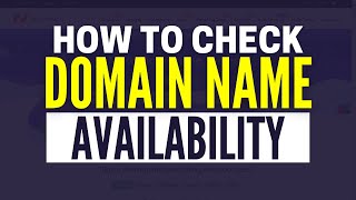 How To Check If A Domain Is Available