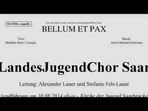 Alwin M. Schronen - Bellum et Pax - LJC Saar