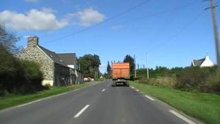 preview picture of video 'Driving On The D787 From The Railway Crossing Near Pont Melvez To Mousteru, Brittany'