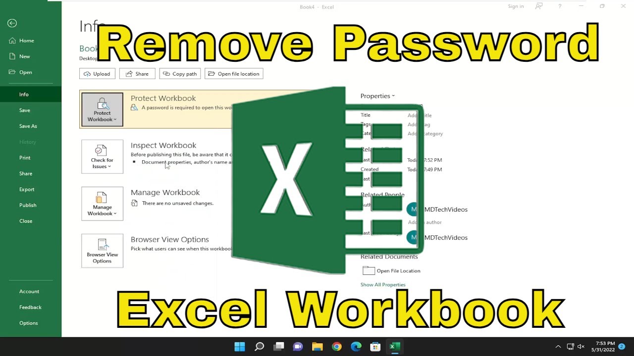 How to Remove Password Protection For Excel Workbook [Tutorial]