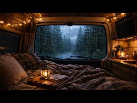 Car Camping as the Rain Never Stops | Immersive Night Atmosphere AHD