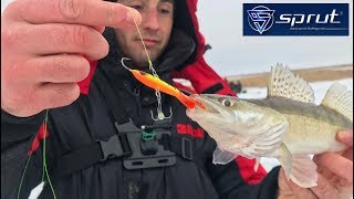 Ловля зимой с эхолотом практик