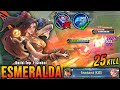 25 Kills Insane Damage Esmeralda Monster EXP Laner Build Top 1 Global Esmeralda MLBB