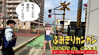 踏切動画 【踏切ダンス】踊ってるとこ男子に見られたよのダンス
