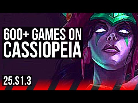 CASSIOPEIA vs IRELIA (TOP) | 600+ games | KR Challenger | 25.S1.3