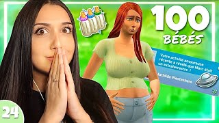 J'AI EU DES TRIPLÉS...EXTRATERRESTRES *100 baby challenge* EP24 | sims 4