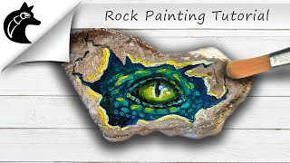 Rock Painting Tutorial Dragoneye