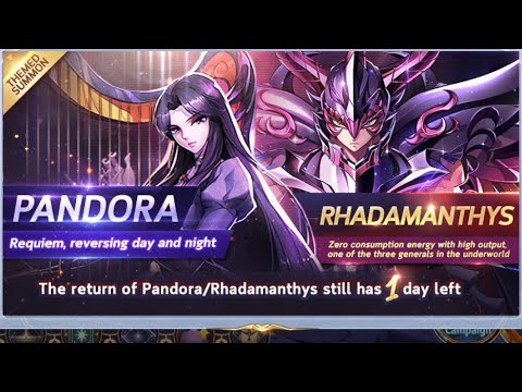 RHADAMANTHYS E PANDORA PRÓXIMO BANNER DO SEA - SAINT SEIYA AWAKENING