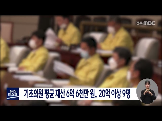 기초의원 재산 평균 6억 6천만 원
