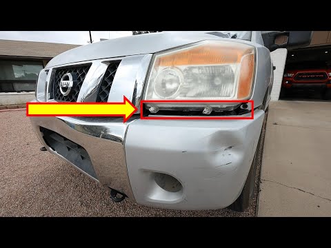 Nissan Titan Headlight Molding Trim Lower Filler Replacement