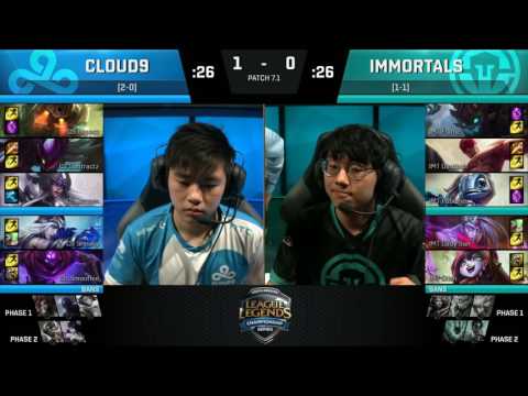 IMT vs C9, Game 2   NA LCS 2017 Spring   Immortals vs Cloud9 G2