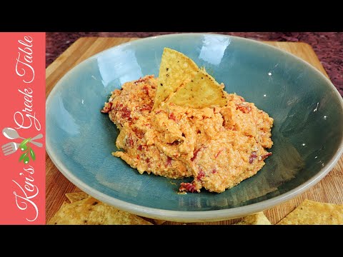 Feta & Roasted Red Pepper Dip - Easy Feta Cheese Spread