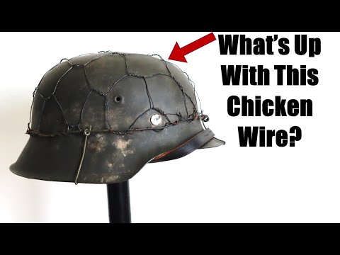 Chicken Wire on WW2 German Helmets?