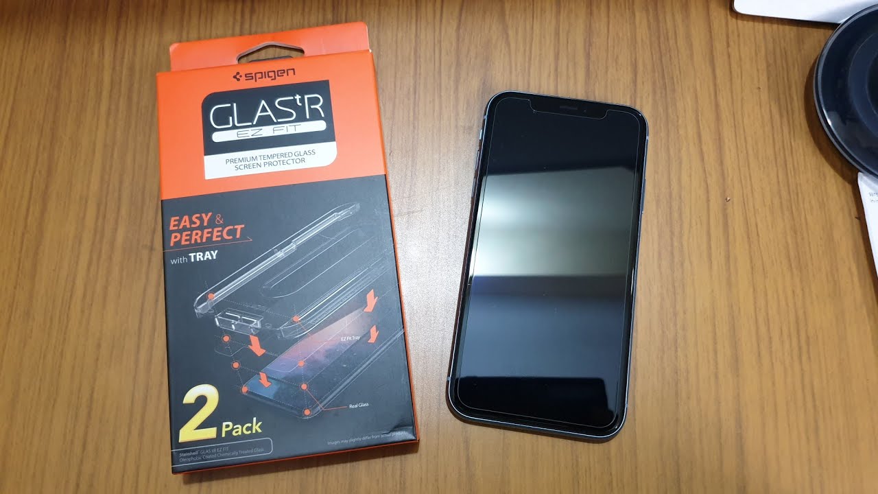 Spigen Apple iPhone XR Tempered Glass Easy Install