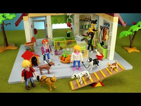 Playmobil City Life Pet Store Playset with Dogs, Animals - Fun Toys For Kids